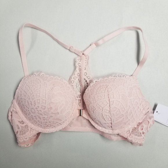 Auden Racerback Front Clasp Push-Up Bra Pink - Picture 2 of 6